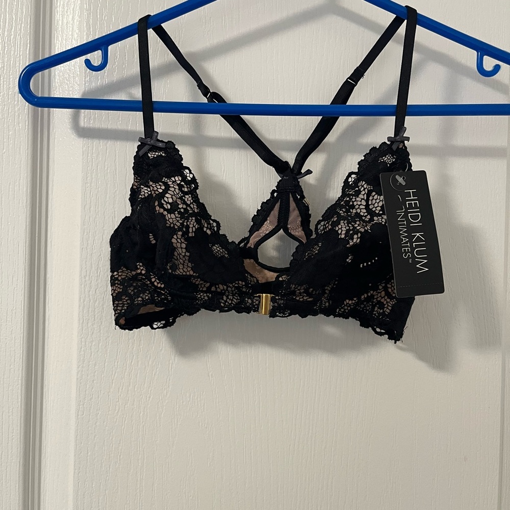 Heidi Klum Black Lace Bralette